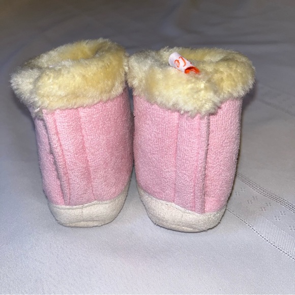 Tickle Toes Baby Girls Pink Warm Winter Boots Faux Fur Lined Booties Size 3 - Picture 5 of 15